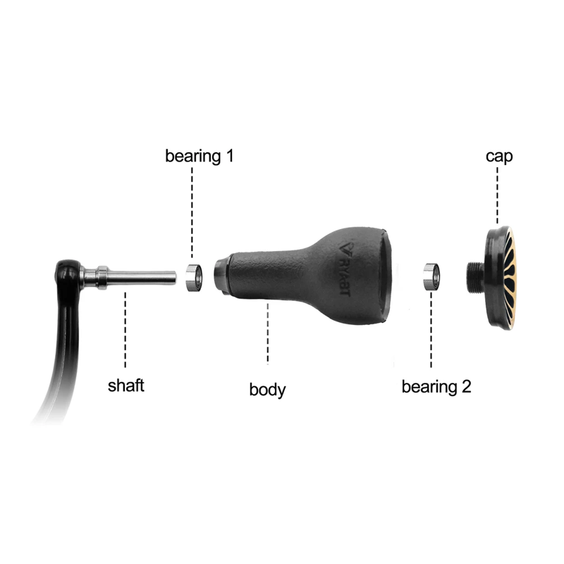 TPE Black Knob 27mm Compatible - Shimano Reel Stradic ulasan dan harga